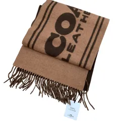 COACH コーチ カシミヤ100％ マフラー ブラウン