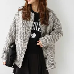 JOURNAL STANDARD relume (ジャーナルスタンダードレリューム)コットンツイードジャケットブラウンFREE