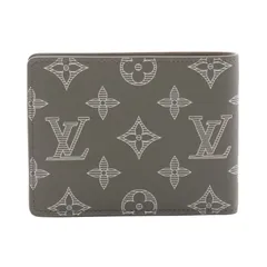 ルイ・ヴィトン LOUIS VUITTON 二つ折り財布 ポルトフォイユ ミュルティプル M12500 セージグリーン レザー ポルトフォイユ ミュルティプル メンズ Used A