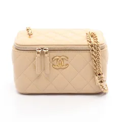 シャネル CHANEL ショルダーバッグ マトラッセ バニティ AP3044 ベージュ レザー マトラッセ バニティ チェーンショルダー レディース Used A