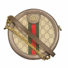 グッチ GUCCI ミニラウンドショルダーバッグ オフィディア GG柄 ベージュ E036274220 ☆AA★