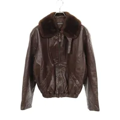 ジョルジオアルマーニ GIORGIO ARMANI 革ジャン レザーブルゾン ブラウン レザー ジャケット メンズ Used Bのサムネイル