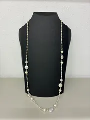 パールビーズ ロングネックレス