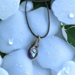 ガラスドロップ紐ネックレス④