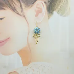 ピアス　クラシックパール・リボンドロップ　リボンパーツ　水色　同窓会　デート　大人可愛い　結婚式　卒業式　入学式　送料無料