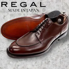 REGAL リーガル 日本製 グッドイヤーウェルテッド製法 本革 外羽根 Uチップ レザーshoes ビジネスシューズ 革靴 196S ダークブラウン▲075▼40131k01_g