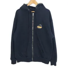 【倉吉店】 中古 X-LARGE | エクストララージ パーカー SLANTED OG ZIP HOODED SWEATSHIRT ジップパーカー 101243012003 ネイビー サイズ：L 【103】