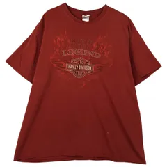 古着 ハーレーダビッドソン Harley-Davidson ファイヤーパターン モーターサイクル バイクTシャツ メンズXXL相当/eaa607372