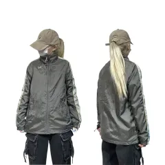 プーマ グレー サイド ライン トラックジャージ L