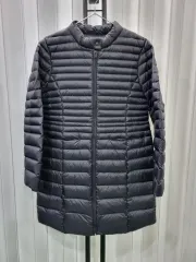 ブラック ロング 軽量 ダウン コート グースダウン