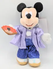 東京ディズニーリゾート ぬいぐるみバッジ 2026 お正月 ミッキー/着物(紫・青)