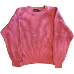 【90s】Eddie Bauer コットンニット セーター ピンク Size M（実寸L相当）