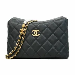 シャネル(Chanel) シャネル ショルダーバッグ マトラッセ チェーンショルダー キャビアスキン ブラック レディース
