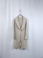 マギンケーブルニット ロングカーディガン アイボリー S