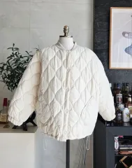 アイボリー キルティングジャケット アウター