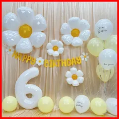 6歳 誕生日 飾り付け、誕生日 バルーン 誕生日 飾り バースデー 飾り バルーンフラワー 誕生日 かざりつけ 女の子