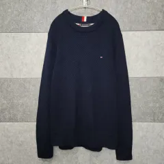 タミーヒルフィガー メンズ リラックスドフィット クルーネック セーター (サイズ M)