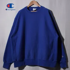 チャンピオン Champion リバースウィーブ REVERSE WEAVE スウェット XL ブルー 00s ロゴ刺繍 袖刺繍 アメカジ ストリート オーバーサイズ ビッグシルエット ゆるだぼ 古着 H123