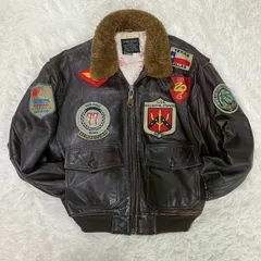 アヴィレックス G-1 フライトジャケット アクションプリーツ 襟ボア ダークブラウン Sサイズ相当 ★お値段交渉を受け付けます。