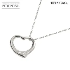 ティファニー TIFFANY&Co. オープンハート 幅15mm ネックレス 41cm Pt プラチナ Open Heart Necklace 90308117