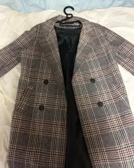 レディース CHECK ロングコート