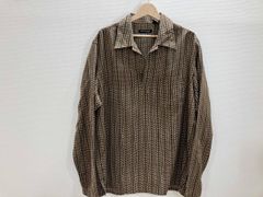 GIORGIO ARMANI リヨセルシャツ 幾何学模様 イタリア製 - メルカリ