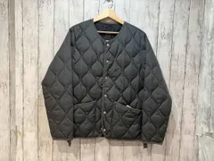 TAION -104B2ML-1ミリタリー クルーネック ダウンジャケット タイオン キルティング カーキ系 