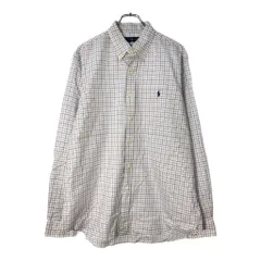 RALPH LAUREN ラルフローレン ボタンダウン 長袖シャツ チェック マルチカラー(メンズ L)中古 古着 X1874