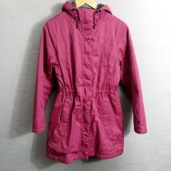 L.L.Bean エルエルビーン ナイロン コート 裏地 ボア アウター アウトドア フーディー ウエストマーク レッド系 L A201