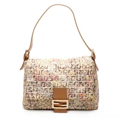 FENDI フェンディ ショルダーバッグ ズッキーノ キャンバス マンマバケット フラワー ワンショルダー【中古】