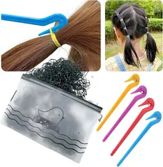 K-Bom ヘアゴム 子供 こども シリコン 1000本 ヘアゴムカッター付き キッズ ベビー 赤ちゃん 女の子 ヘアアクセサリー 髪飾り 輪ゴム puバンド 細い からまない 大容量 (ブラック)