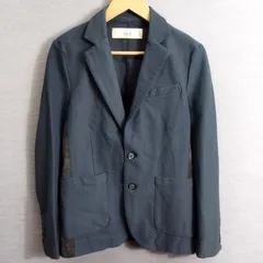 AKM エイケイエム テーラード ジャケット 2B ナイロン 切替 カモフラージュ グレー系 S A203