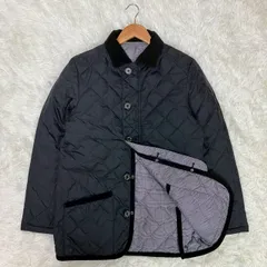 マッキントッシュフィロソフィー キルティングジャケット ダウン ステンカラーコート 襟コーデュロイ リバーシブル チェック 千鳥 グレー 黒 Mサイズ相当 ★お値段交渉を受け付けます。【A0245】