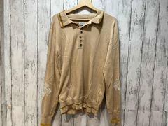 美品・定価2.5万】BELLWOOD ニットポロ 48 ブルー×白 イタリア製 