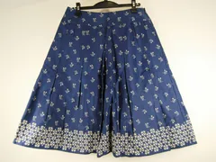 【USED/A】LAURA ASHLEY ローラアシュレイ フレアスカート サイズ13 花柄ブルー系