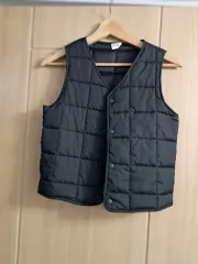 ブラック キルティング キッズ ベスト 140 ダウン ベスト
