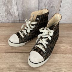 美品】フェンディ ハイカットスニーカー ズッカ柄 レディース レザー