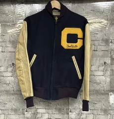 60s GOLDEN BEAR ゴールデンベアー スタジャン 黒タグ ウール サイズXS ネイビー 