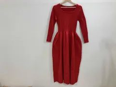 allureville ニットロングワンピース 長袖ワンピース ニットワンピース ワンピース 赤 2 春