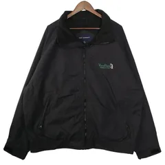 大きいサイズ メンズUS-2XL PORT AUTHORITY ナイロンフリースジャケット View Point Windows&Doors 企業刺繍 ブラック 古着 hjc-0052