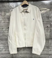  90s POLO RALPH LAUREN ポロラルフローレン スウィングトップ ブルゾン 三角タグ サイズXL ホワイト
