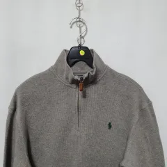 K283 ポロ ユニセックス ハーフジップ ニット Tシャツ S