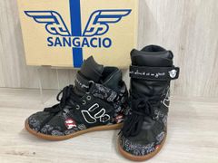 ANGLO MANILA アドヴァンカットラスORB柄 ハイカットスニーカー 黒 