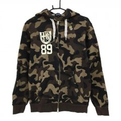 ジャックバニー フード付きセーター 黒 ハーフジップ ロゴ刺しゅう