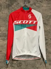 R082 スコット SCOTT 長袖 サイクルジャージ 白赤 M レディースのサムネイル