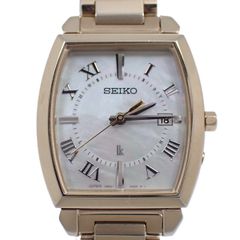 SEIKO 세이코 루키아 I 컬렉션 태양 전파 여성 시계 티타늄 골드 GP SSQW064 / 1B32-0AV0 [이오키 질점]
