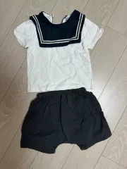 ベネベネ マリンルック ベビー服 80 上下セット 保育園服