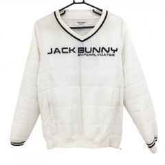 ジャックバニー フード付きセーター 黒 ハーフジップ ロゴ刺しゅう