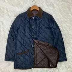 マッキントッシュフィロソフィー キルティングジャケット ダウン  ステンカラーコート 襟コーデュロイ リバーシブル  ブラウン ネイビー Mサイズ相当 ★お値段交渉を受け付けます。【A0244】