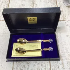 【新品未使用】シャンディール　KPゴールドコレクション　24金加工スプーン2本セット